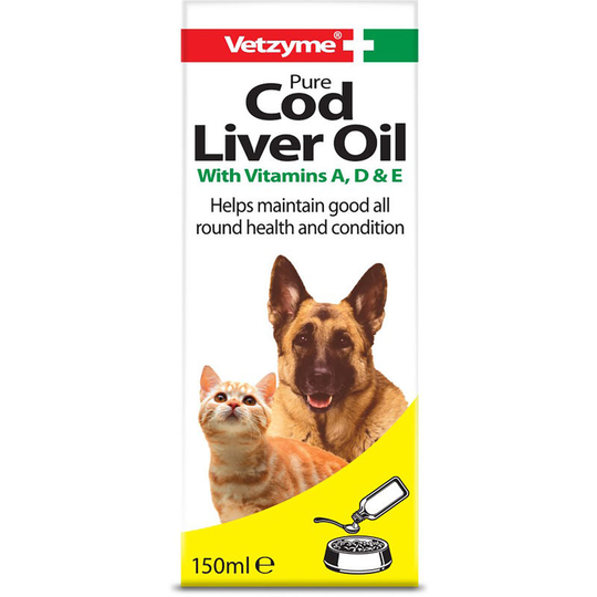 Liquid Cod Liver Oil (150ml) (May Vary) - May Vary - Vetzyme