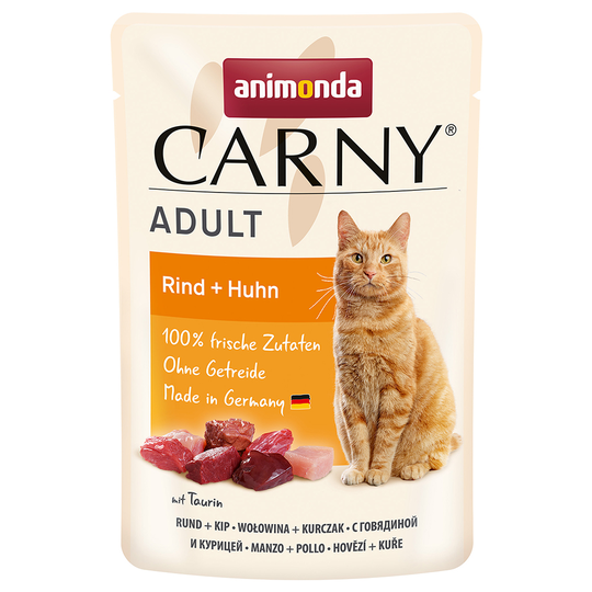 Animonda Carny Pouch 12 x 85g - Beef & Chicken