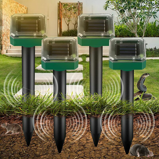 Pack Ultrasonic Pet Repeller, IP65 Solar Mole Repeller, Ultrasonic Solar Garden Repeller, Mice Repeller, Pet Repeller