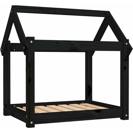 Vidaxl - Dog Bed Black 71x55x70 cm Solid Wood Pine Black