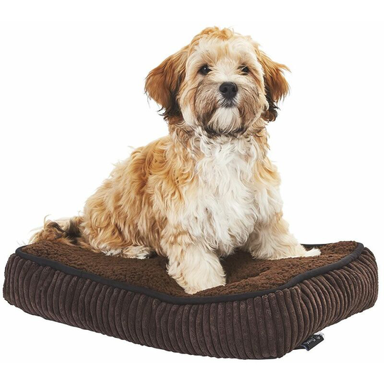 Snooze Soft Fur Fleece Dog Bed Pet Basket Mat Cushion Pillow Mattress - X-Small - Bunty