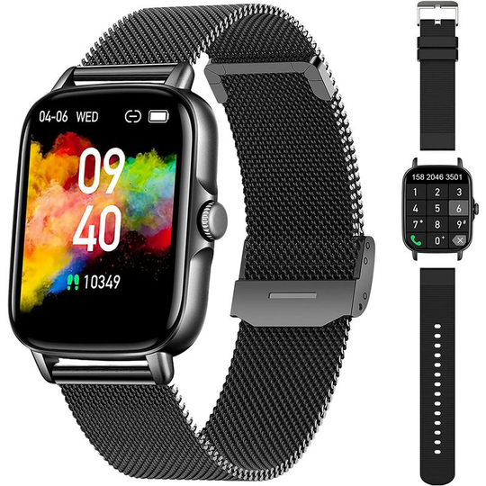 Thsinde - Smartwatch Men 1.7'' hd Fitness Tracker Watch with Call Answering Heart Rate SpO2 Sleep Monitor Pedometer Message Notifications Stopwatch