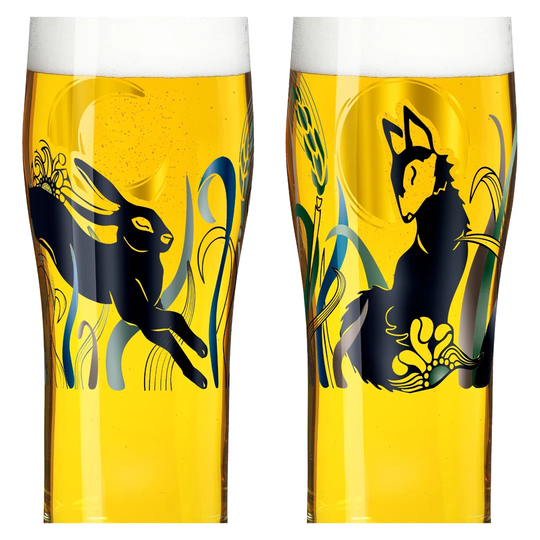 RITZENHOFF BRAUCHZEIT Glass Set #1 by Petra Mohr, made of crystal, 630ml, dishwasher safe, in gift box