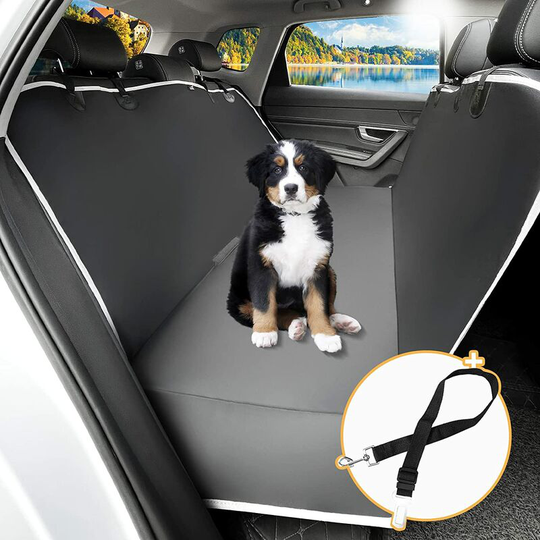 Rhafayre - Dog Car Cover with Side Protection, Waterproof Anti-Scratch Dog Car Seat Cover with Belt for Car/Van/SUV/Wagon, 147x137cm
