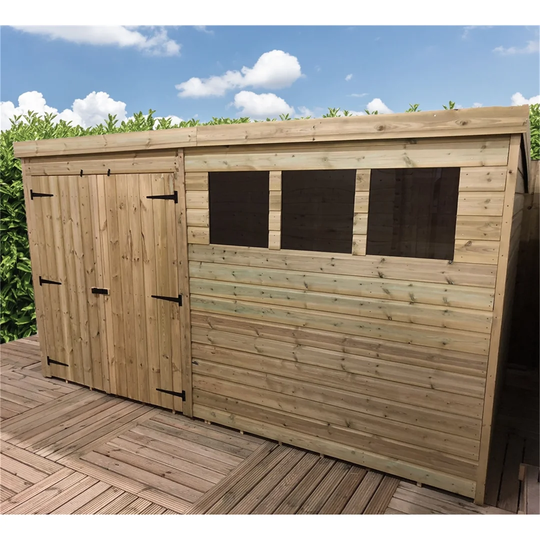 Klutsch 14 ft. W x 5 ft. D Solid Wood Garden Shed