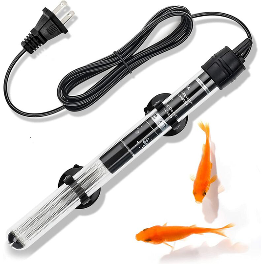Joorrt - Submersible Aquarium Heater, 100W/200W/300W Quartz Glass Fish Tank Heater with Over-Temperature Protection Intelligent Temp Control 61-90°F