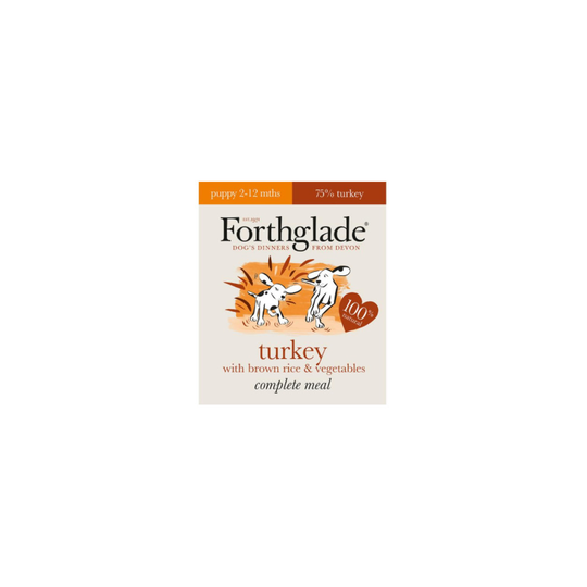 Forthglade Complete Puppy Turkey, Brown Rice & Vegetables. 18 x 395g