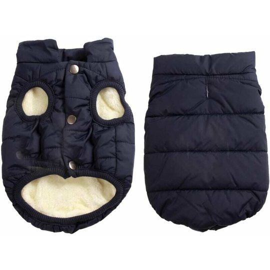 Windproof 2-layer dog coat with extra warm and soft fleece lining