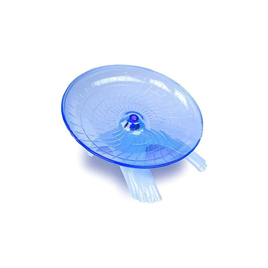 FVO - Plastic Exercise Wheel for Small Animals - Quiet Non-Slip Running Disc for Hamsters, Hedgehogs, Small Pets, Blue Exercise Wheel 18 x 18 x 11cm