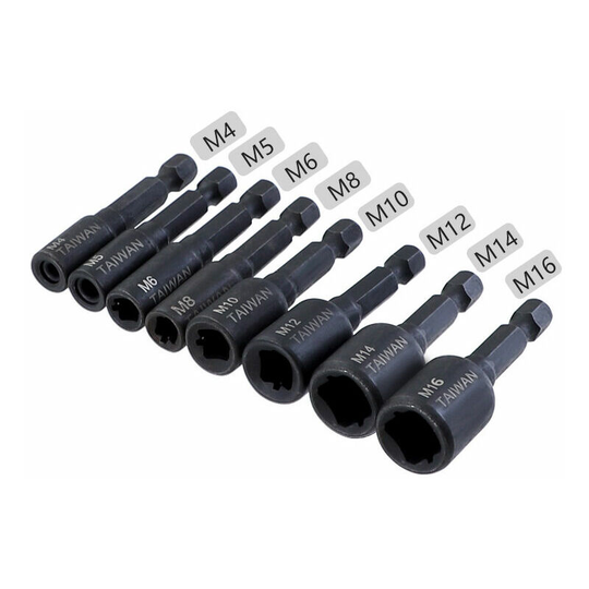 8Pcs Quick Change Chuck Magnetic Hex Shank Nut Drivers