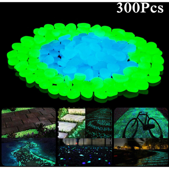 Monly - 300pcs Luminous Rocks Outdoor Luminous Decorative Stones Garden Yard Lawn Luminous Pebbles Model: 300pcs