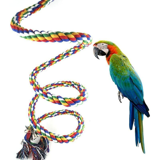 Bearsu - 1 x papageien Swing parrots toys Parrot fabrics Climbing rope with bell for small parrots and other small birds