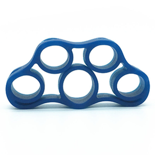 Dark Blue Silicone Finger Training Puller Mouse Hand Finger Exercise Trainer Small Five Finger Fitness Puller-Finger Stretching Exerciser Finger Grip