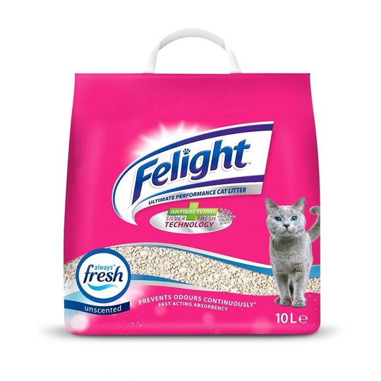 Felight Non-Clumping Cat Litter (10L) (White) - White - Bob Martin