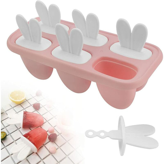 Bearsu - pcs Mini Rabbit Shaped Ice Cream Mold Reusable Popsicle Mold Homemade Ice Pop Mold Popsicle Sorbet diy Kid Popsicle Mold for Juice Smoothie