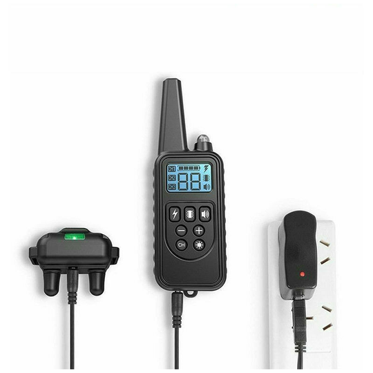 Monly - Rechargeable Dog Training Collar, 800 Meter Remote Control Electric Dog Collar with Vibration, Electric Shock, Sound Mode, IP67 Waterproof