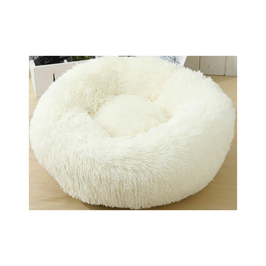 Cat Bed Beautiful Pet Bed Small Dog Bed Plush Soft Round Cat Sleeping Bed (50 cm Diameter Light-A - Muff
