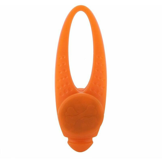 2pcs Pet Collar Pendant Safety Flashing Glow Light Flashing led Light Dog Tag Ornament(Orange)