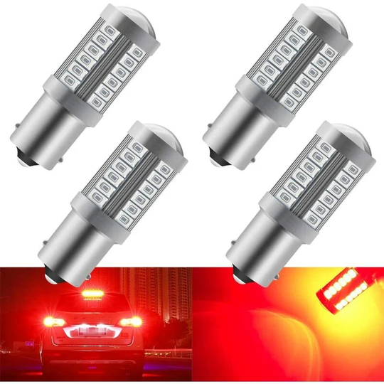 Red 1156 BA15S P21W 5630 33SMD Car led Bulbs 900LM Super Bright Rear Brake Light Fog Lights Position Tail Light Parking Lamp 12-30V 3.6W(4pcs)