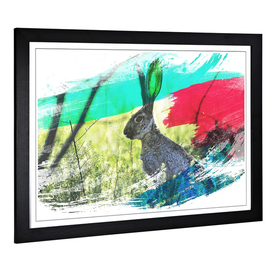 'Hare in the Meadow' Framed Art Print