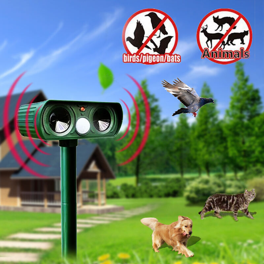 Ultrasonic Animal Repeller Solar Motion Sensor Pet Repeller for Garden