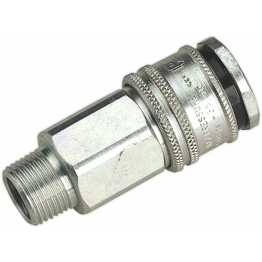 Loops - 3/8' bspt Male Coupling Body - 100 psi Free Airflow Rate - Hardened Steel