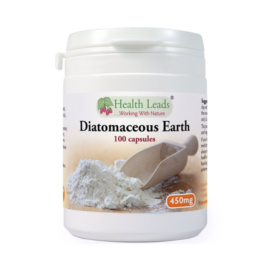 Diatomaceous Earth 450mg x 100 capsules (Pure Fresh Water Sourced Food Grade) Natural Amorphous Silica