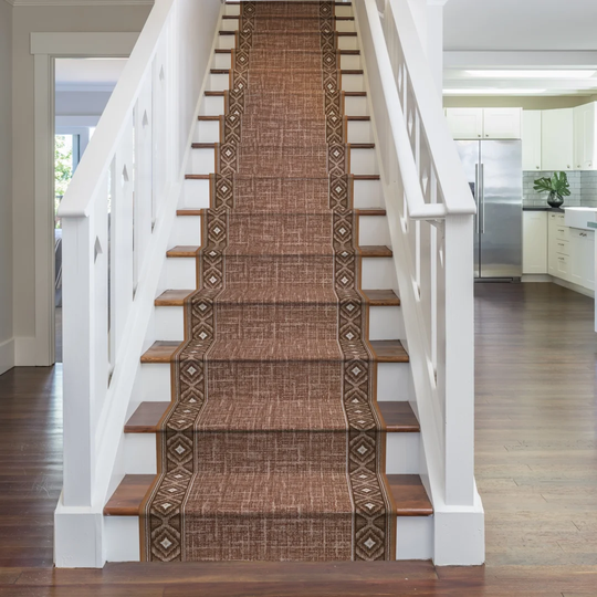 Scotti Stair Looped Brown Rug