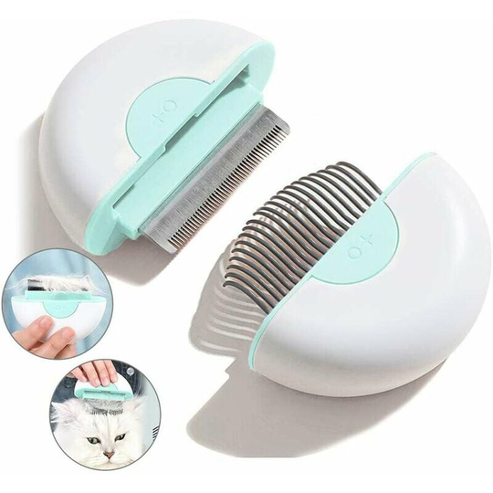 Cat Brush Set, Dog and Cat Brush for Shedding and Grooming, Pet Massage Comb Fresh Mint Long