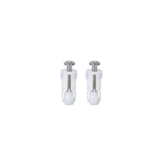 2PCS Plastic Toilet Seat Hinges Top Fixings Toilet Seat Screw Fixtures Toilet Seat Fittings Top Fix WC Hinge Blind Hole Fittings Universal Toile