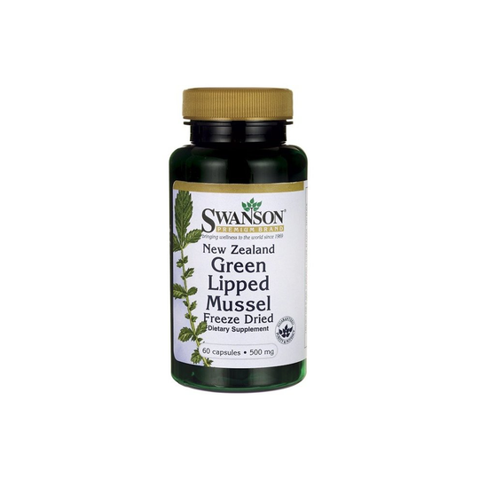 Swanson New Zealand Green Lipped Mussel, 500mg Freeze Dried - 60 caps