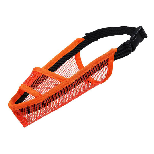 Adjustable Breathable Mesh Muzzle, Dog Mask, Anti-Bite Anti-Bark Muzzle (m Orange) - Muff