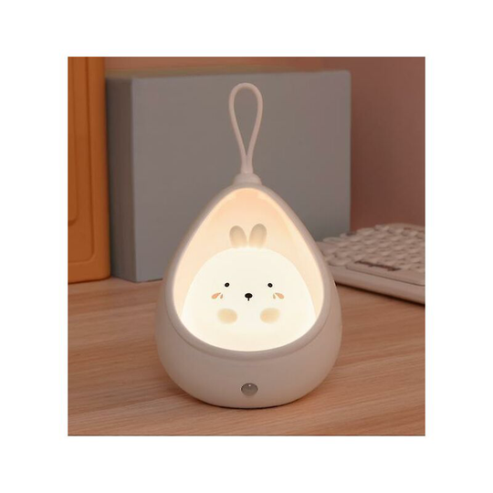 Rabbit Night Light, Cute Animal Human Sensor Control Induction Lamp for Kids Bedroom Wall Lights