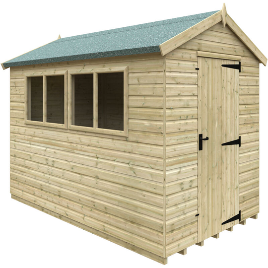 10x6w Pressure Treated Tanalised Shiplap Timber Apex Premier Shed