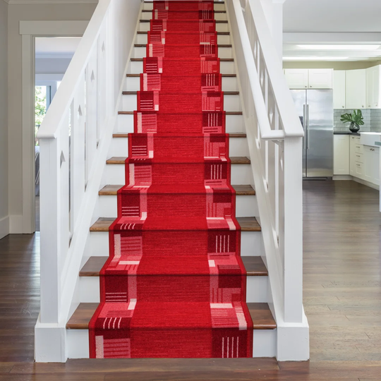 Alpena Twist Pile Red Red Stair Runner
