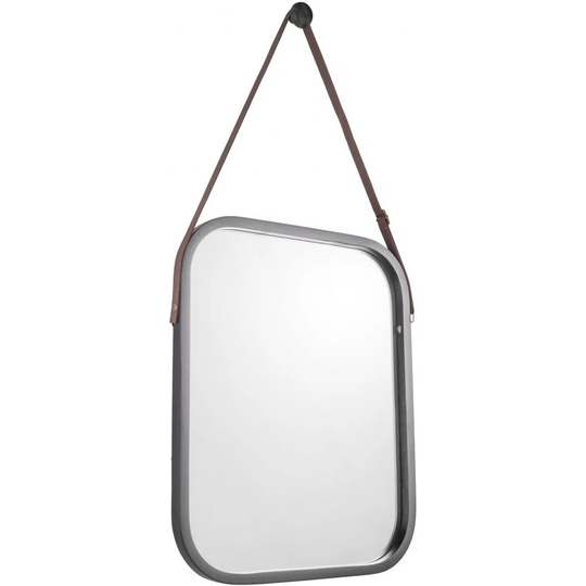 Square Bamboo Hanging Mirror Idyllic Black