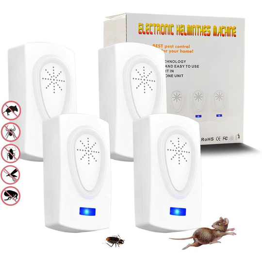 Qersta - Mouse Repellent, Ultrasonic Mosquito Repellent, Ultrasonic Mice And Rats Ultrasonic Mouse Killer Device, Repels Cockroaches, Ants, Rodents