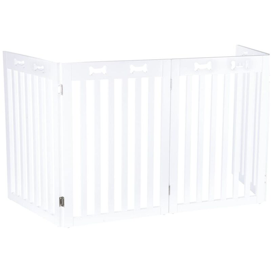 Trixie - Dog Barrier 4-part mdf 60-160 cm White White