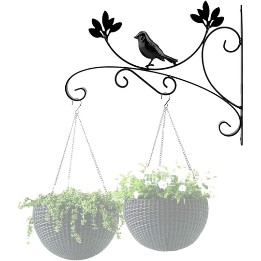 Metal Plant Hooks, Wall-Mounted Gardening Bracket Hook for Hanging Bird Feeders, Flower Pots