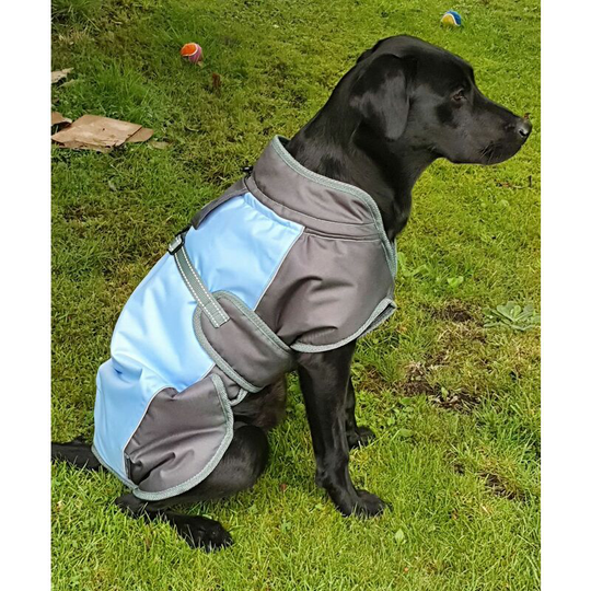 Henry Wag - Waterproof Dog Coat - 2Xlarge (75 Cm) Blue / Grey