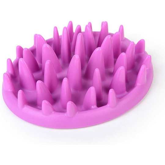 Interactive anti-glutton dog and cat bowl that prevents fast eating (purple)