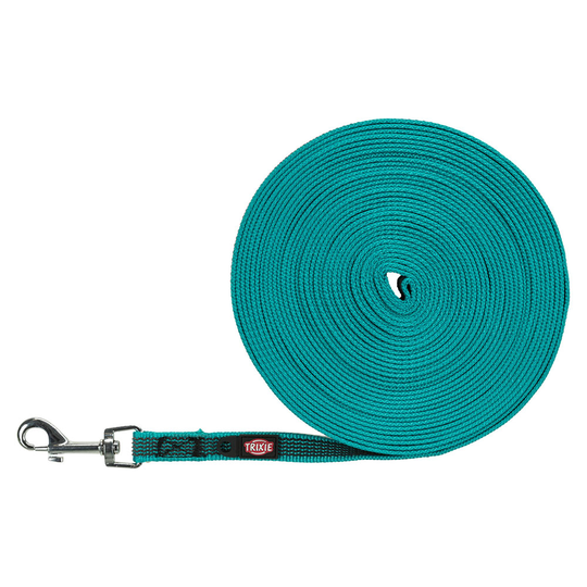 Trixie Rubberised Drag Line Dog Lead - Ocean - Size S-M: 10m (L), 15mm (W)