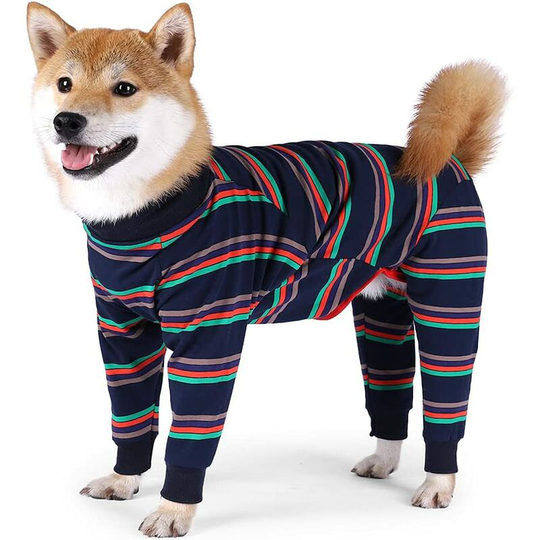 Dog Pajamas Flexible Pet Sleeping Jumpsuit Breathable Dog Nightclothes Comfy Puppy Four Legs Recovery Suit Pullover Sleepwear Onesie for Medium Dogs