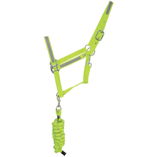 Reflector Head Collar and Lead Rope (Cob) (Yellow) - Yellow - Hyviz