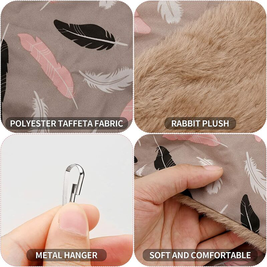 FVO - Hanging Hammock for Small Pet Cage 2 Layers Hamster Hanging Bed Small Animal Beds Plush Sugar Glider Rabbit Cage Hamster Guinea Pig Rabbit