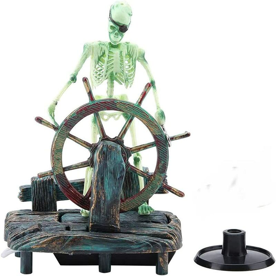 Monly - Skeleton Pirate Seahorse Aquarium Decoration
