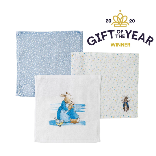 Peter Rabbit 3 Piece Face Cloth Same-Size Bale