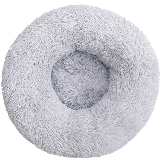Fluffy Luxe Pet Bed for Dogs Cats, Anti-Slip Waterproof Base Machine Washable Durable Dog and Cat Cushion Bed(Grey,24'')