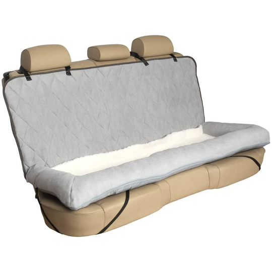 Dog Bed Car Cuddler Large Grey Happy Ride - Grey