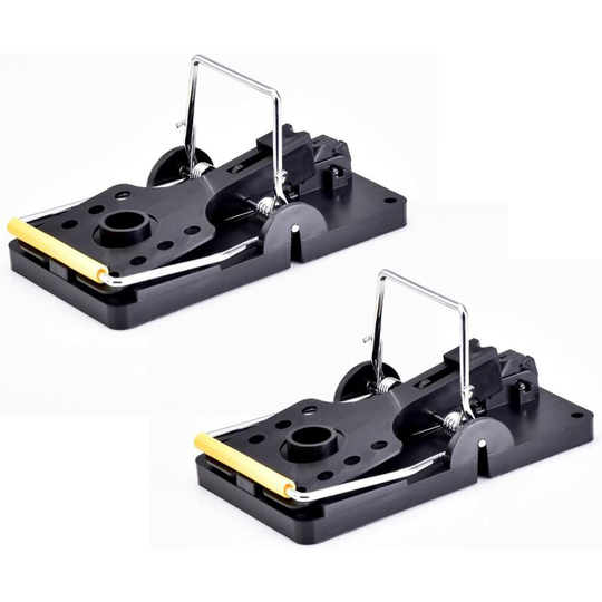 Naxunnn - 2pcs Reusable Mouse Rat Trap, Large High Capture xxl Rat Swatter, Professional Large Rat Trap, for Indoor Kitchen Outdoor Garden